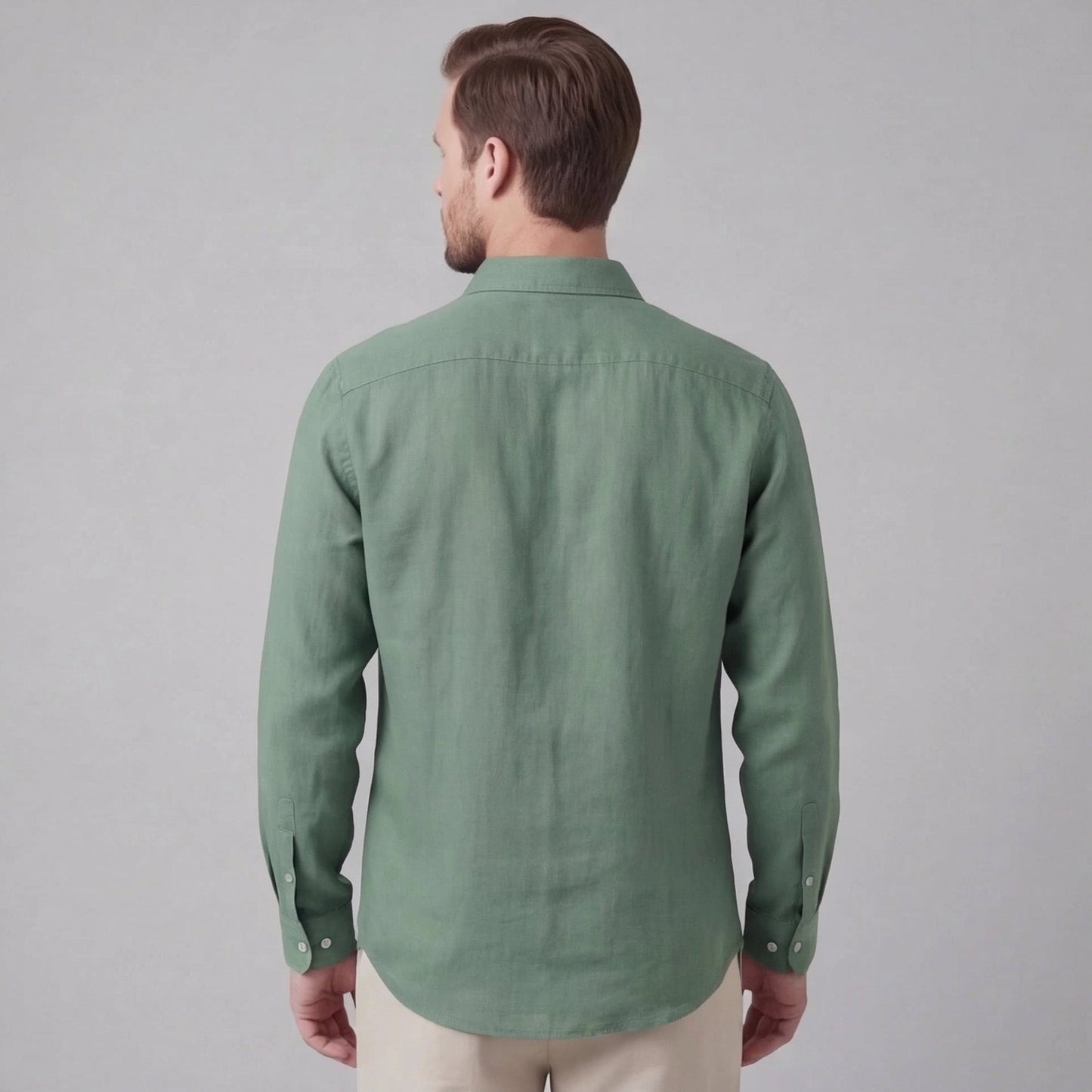 Men's Long Sleeve Linen Outfit Set