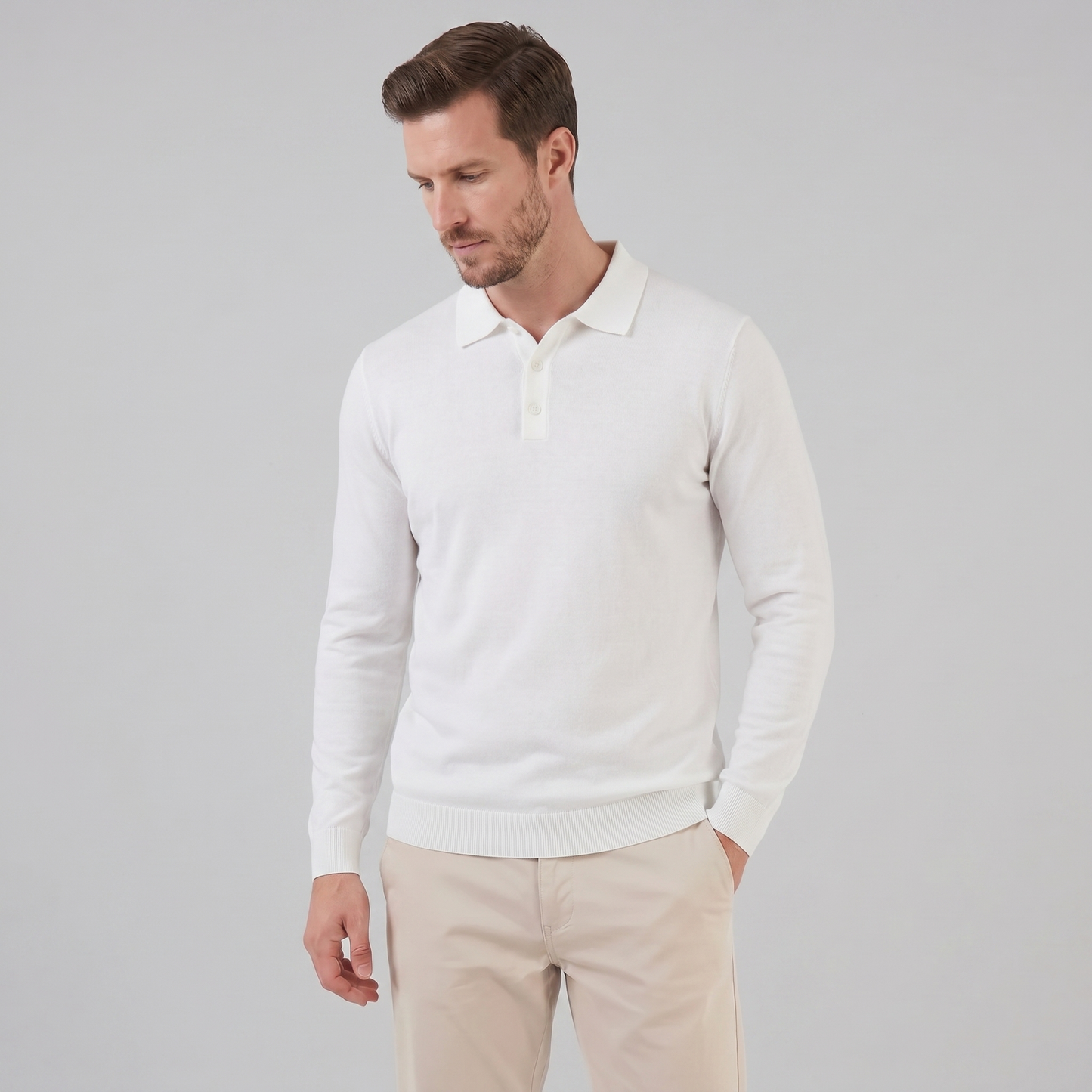 Men's Long Sleeve Polo Shirt
