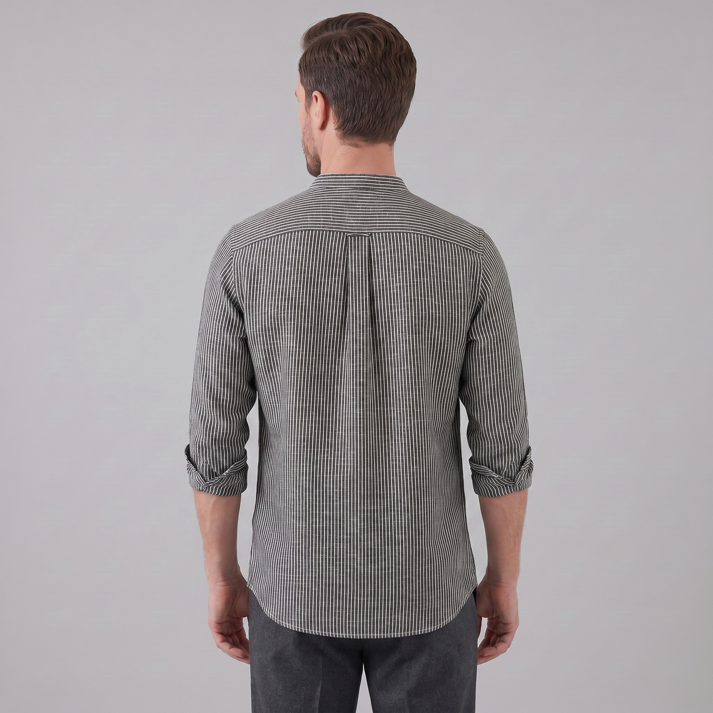 Men's Long Sleeve Striped Henley Shirt
