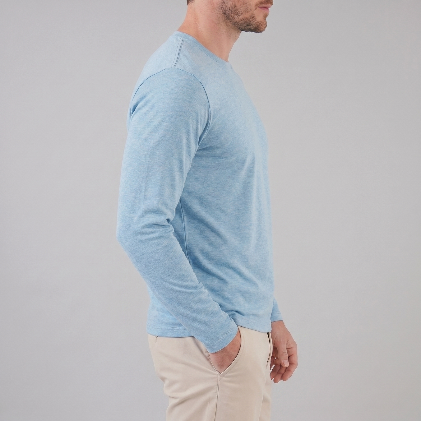 Men's Long-Sleeved Crew Neck Sweater