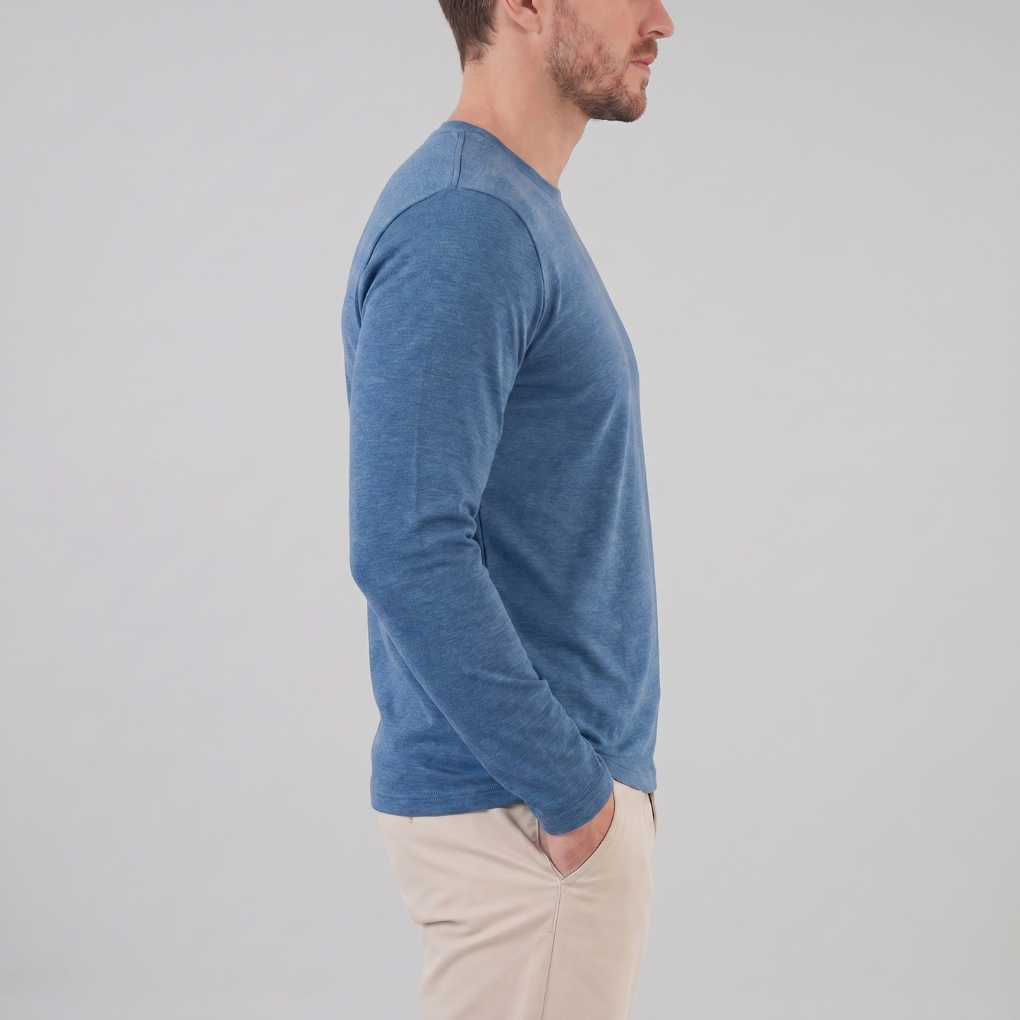 Men's Long-Sleeved Crew Neck Sweater