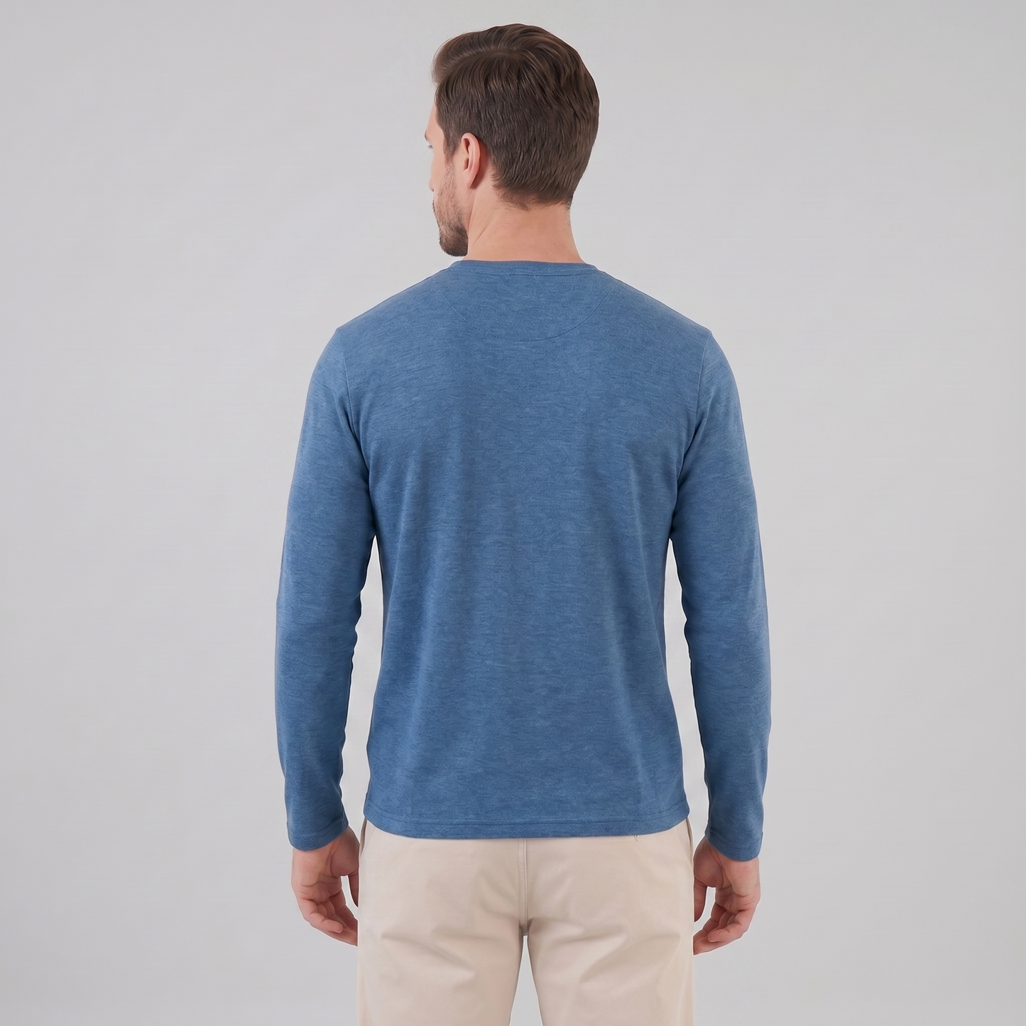 Men's Long-Sleeved Crew Neck Sweater