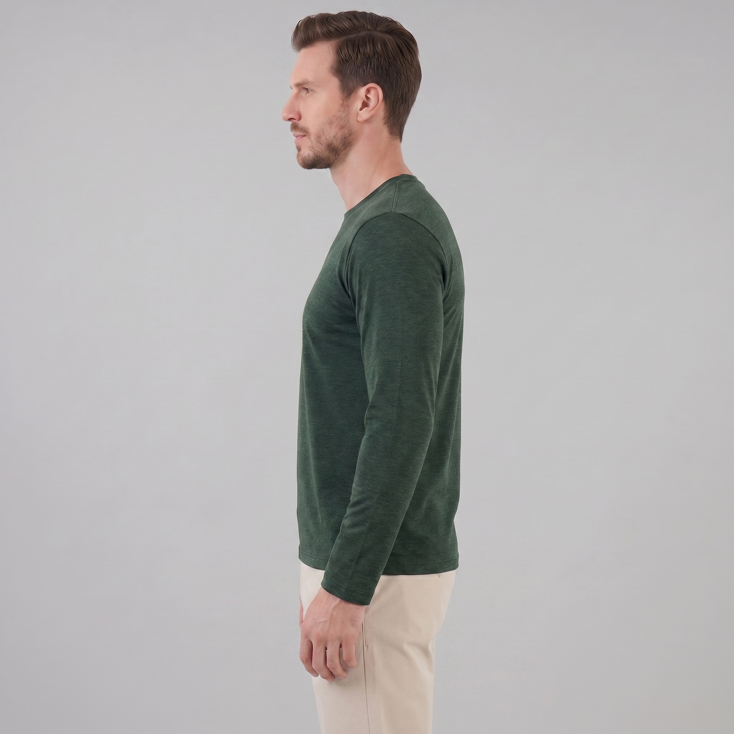 Men's Long-Sleeved Crew Neck Sweater
