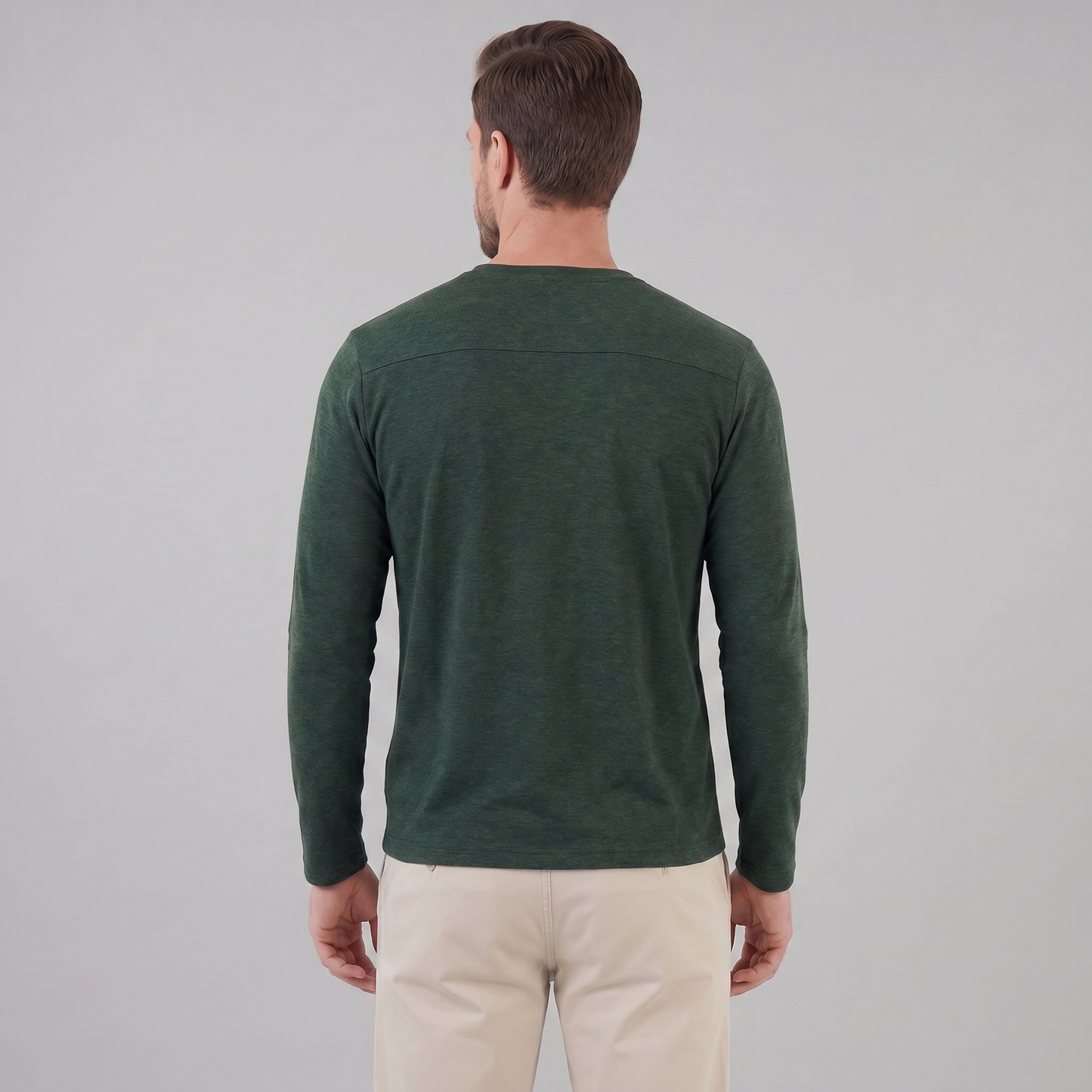 Men's Long-Sleeved Crew Neck Sweater