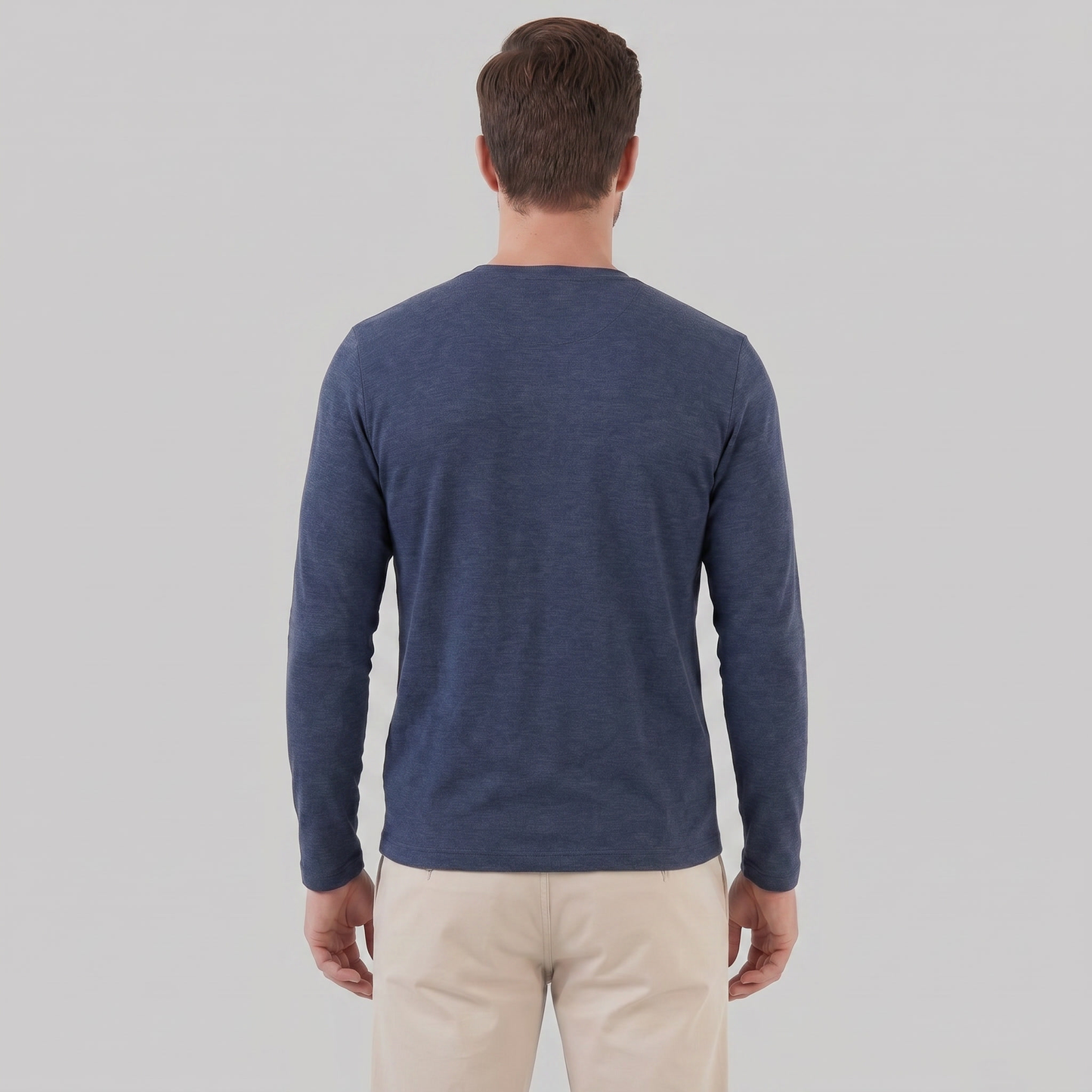 Men's Long-Sleeved Crew Neck Sweater