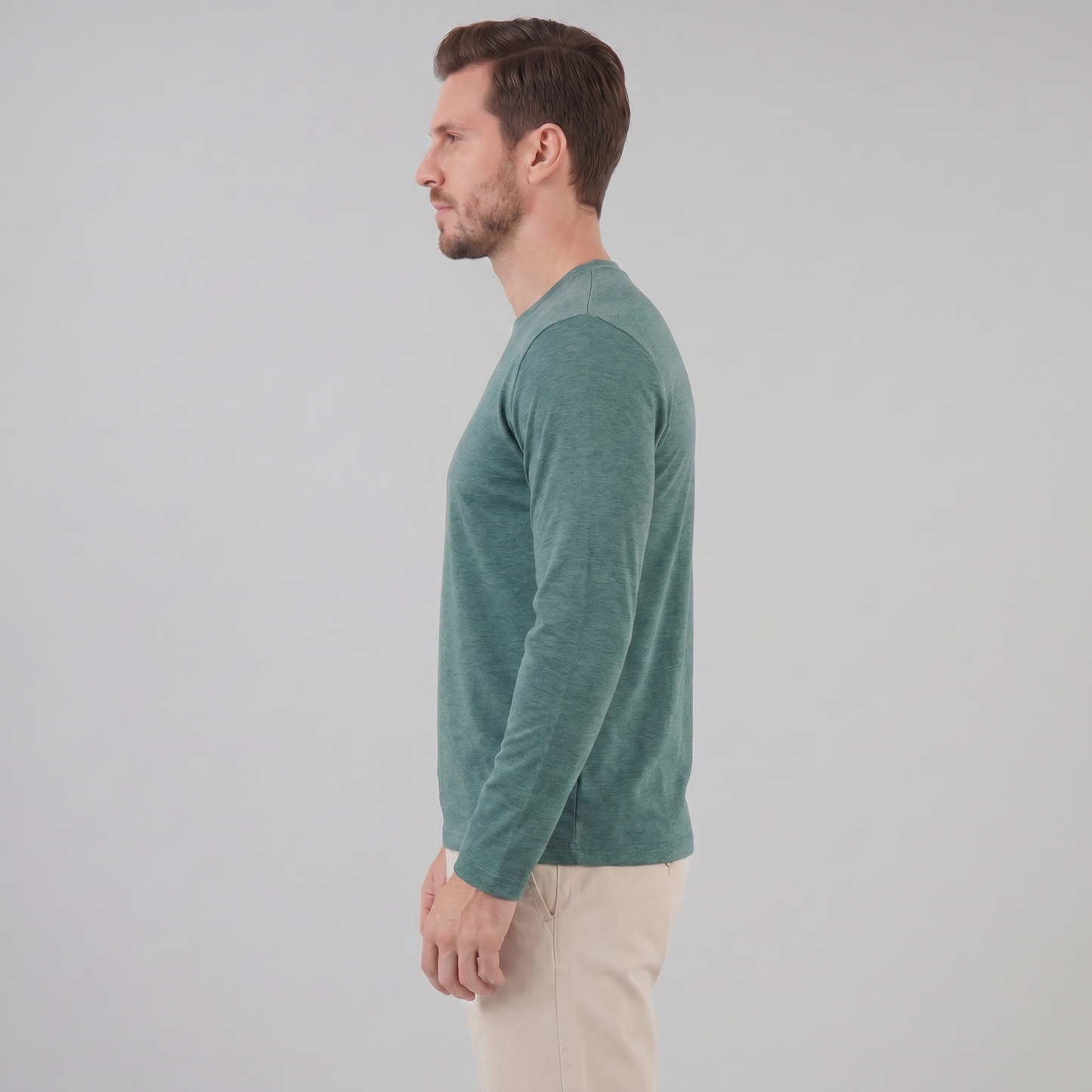 Men's Long-Sleeved Crew Neck Sweater