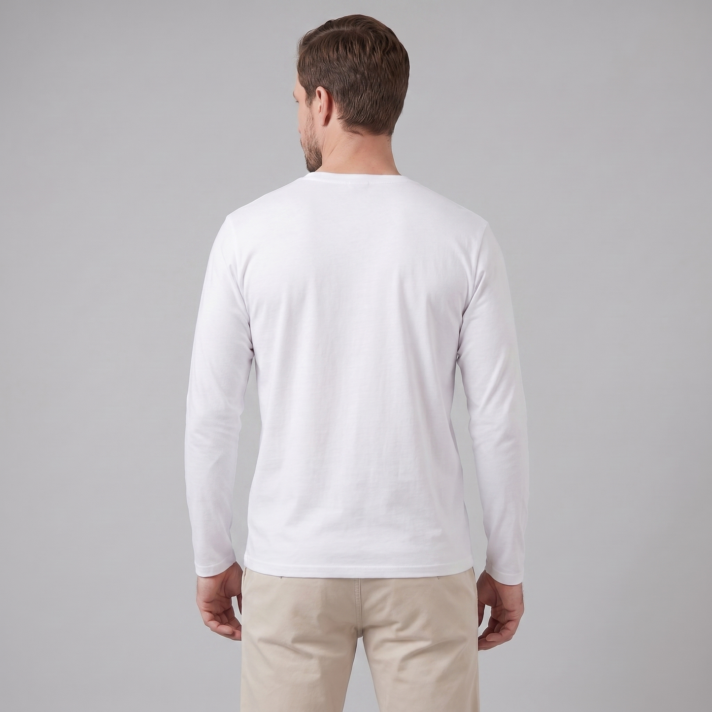 Men's Long-Sleeved Crew Neck Sweater
