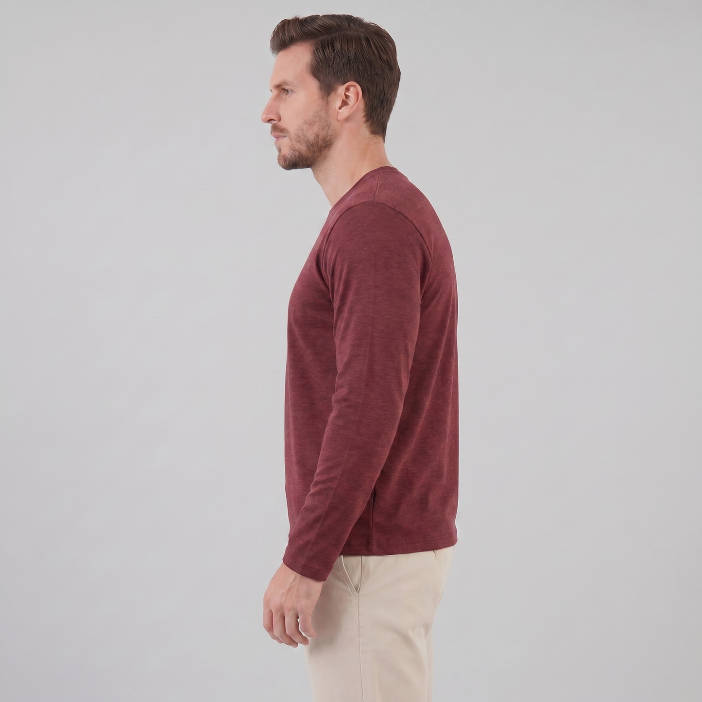 Men's Long-Sleeved Crew Neck Sweater