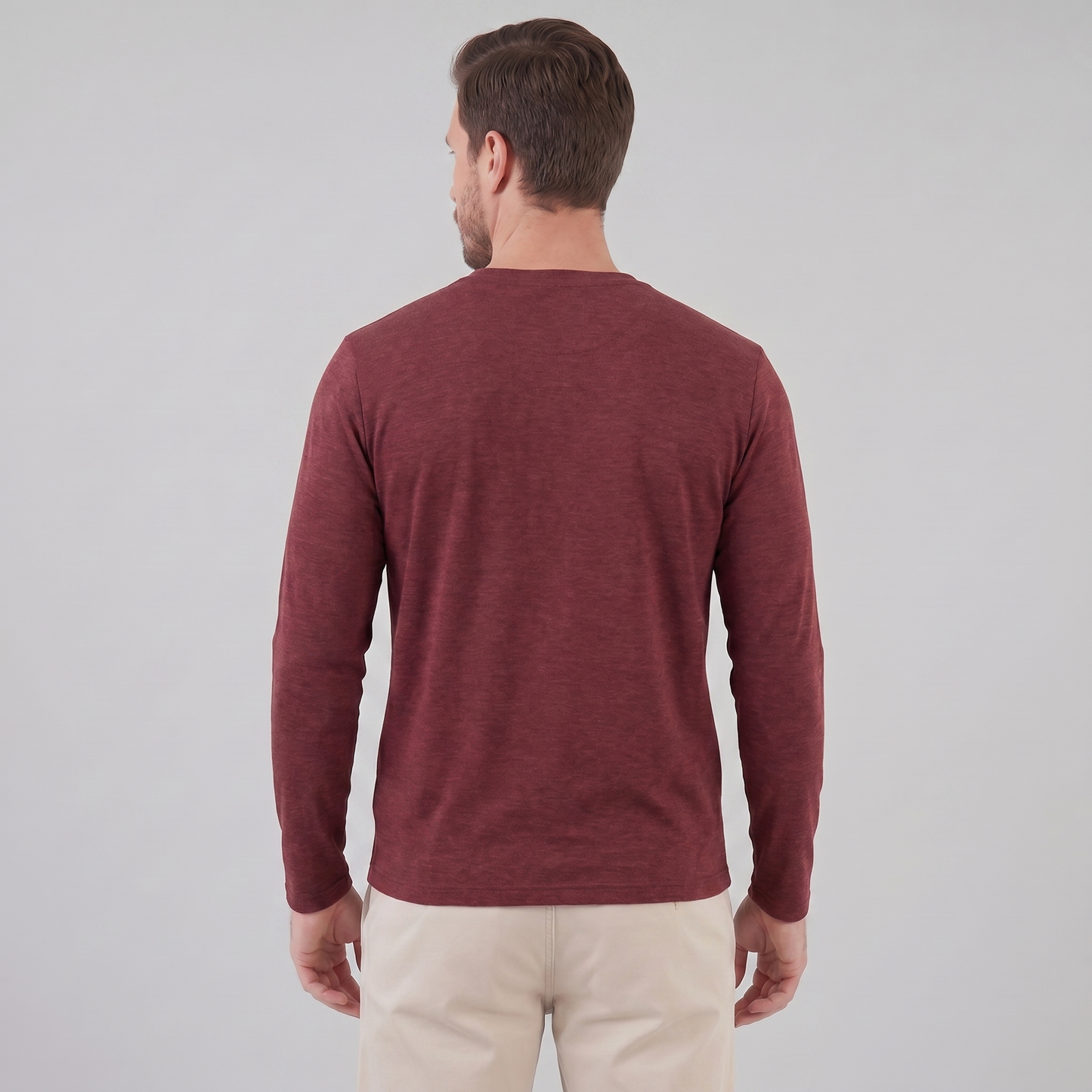 Men's Long-Sleeved Crew Neck Sweater