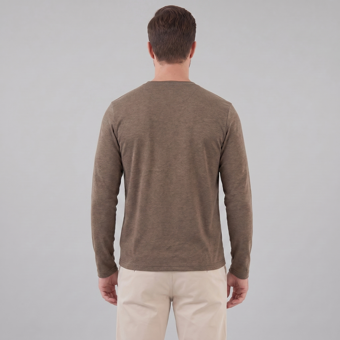 Men's Long-Sleeved Crew Neck Sweater