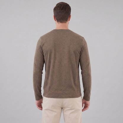 Men's Long-Sleeved Crew Neck Sweater