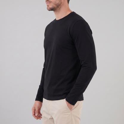 Men's Long-Sleeved Crew Neck Sweater