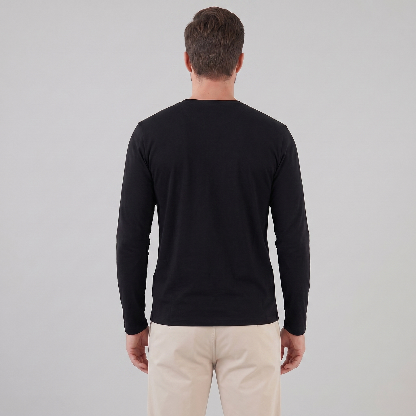 Men's Long-Sleeved Crew Neck Sweater