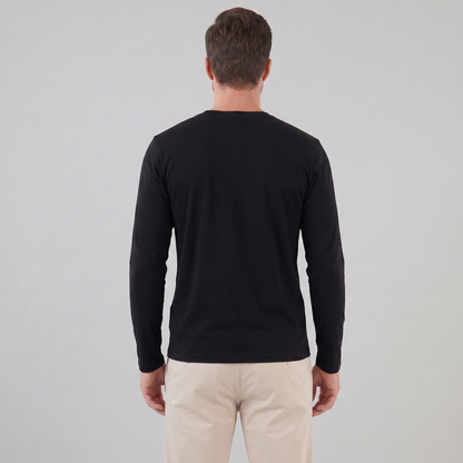 Men's Long-Sleeved Crew Neck Sweater