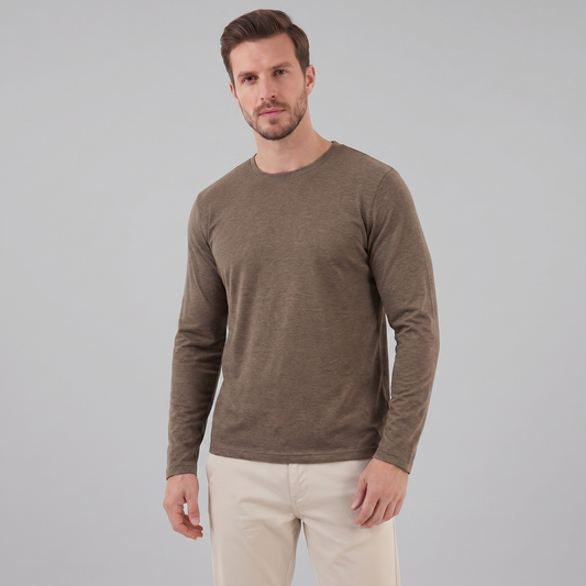 Men's Long-Sleeved Crew Neck Sweater