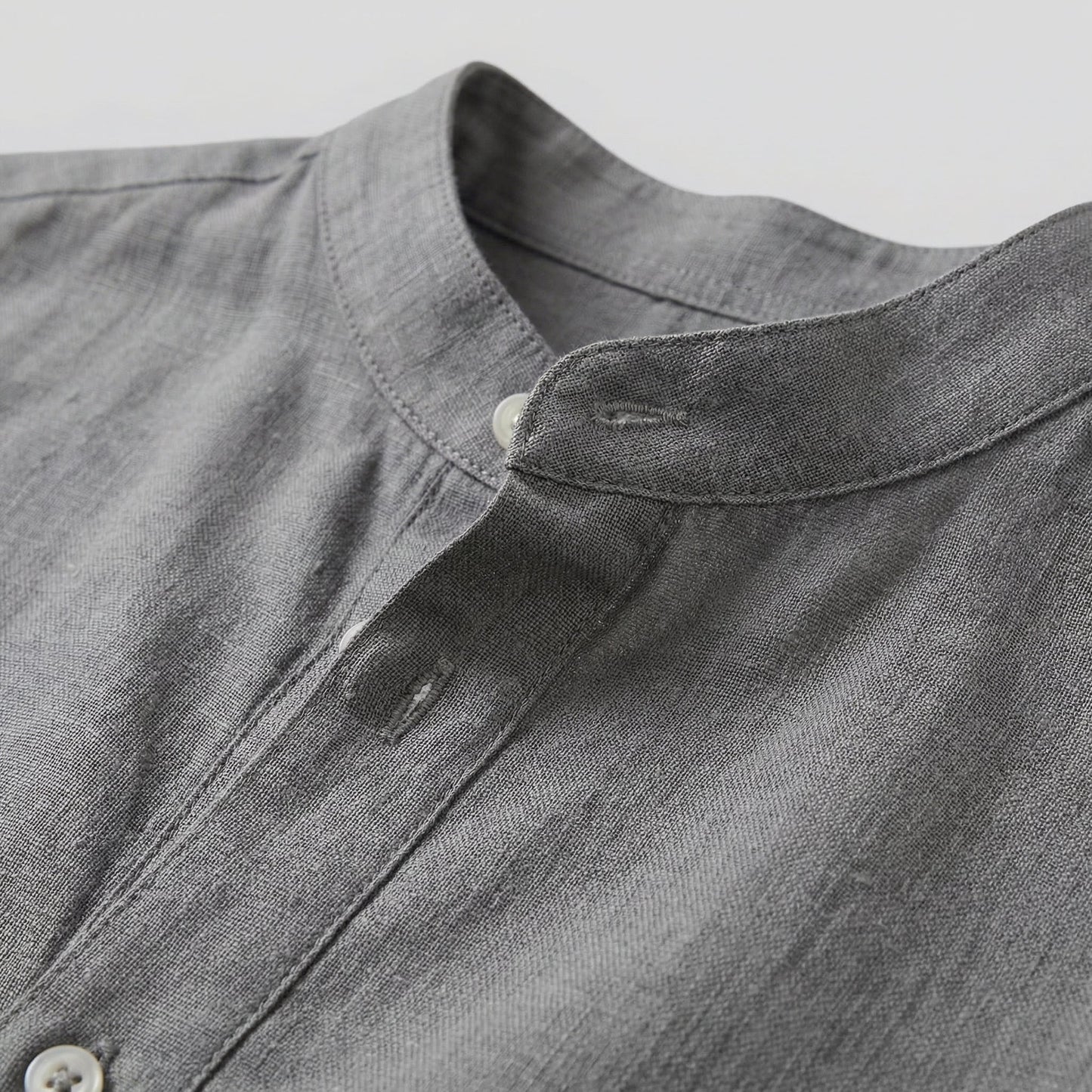 Men's Loose-Fit Henley Collar Shirt