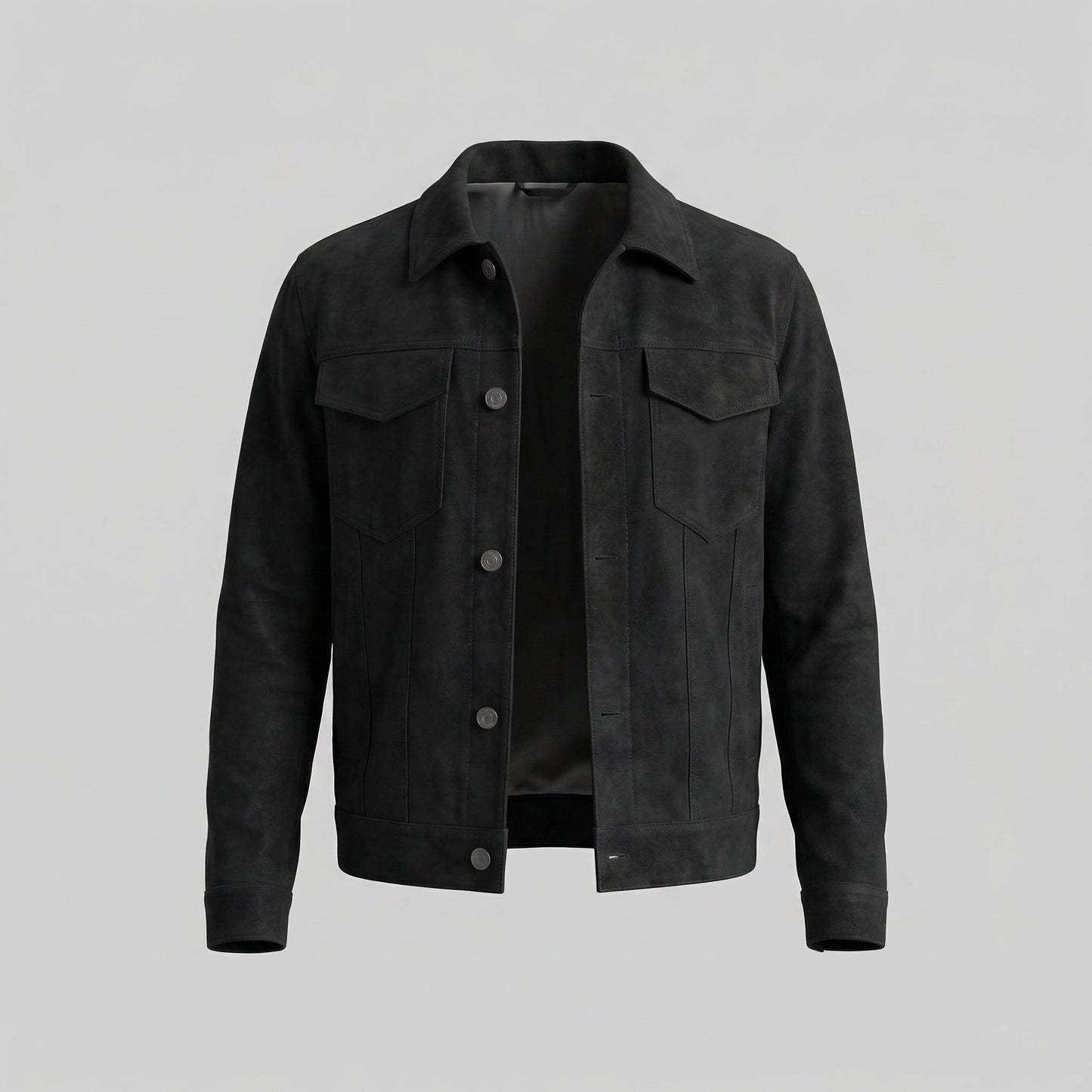 Men's Minimalist Button Closure Jacket
