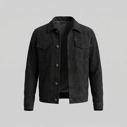 Men's Minimalist Button Closure Jacket