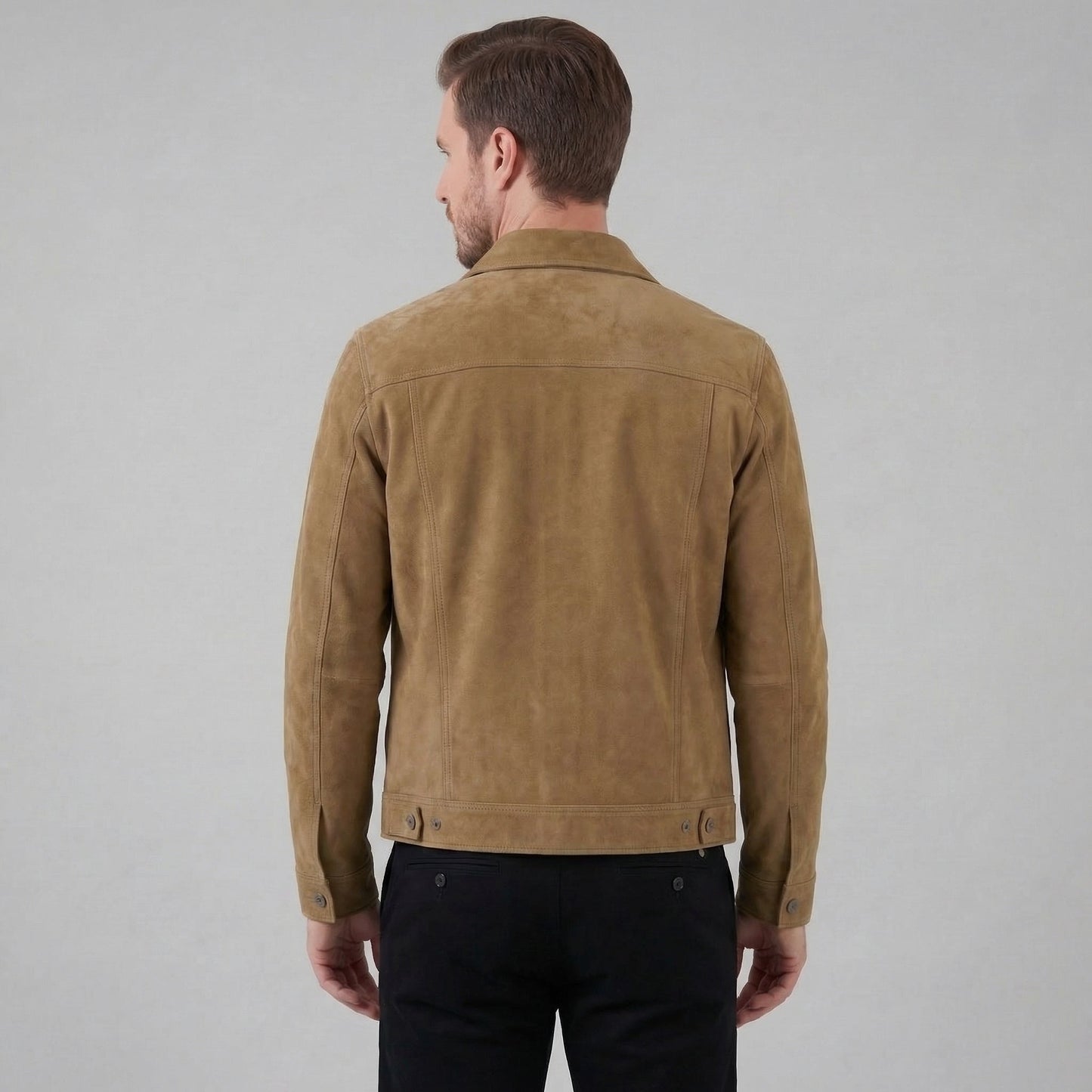 Men's Minimalist Button Closure Jacket