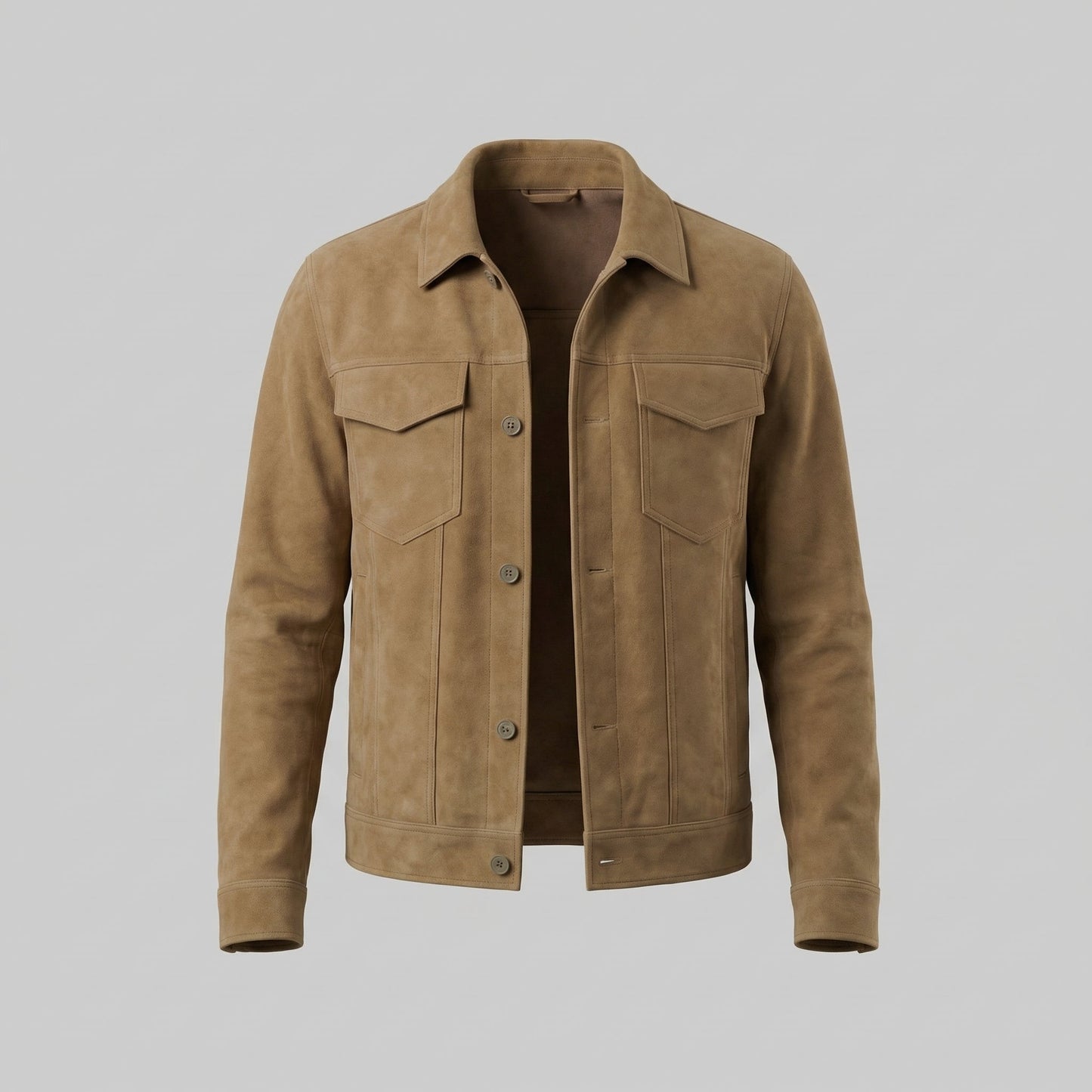 Men's Minimalist Button Closure Jacket