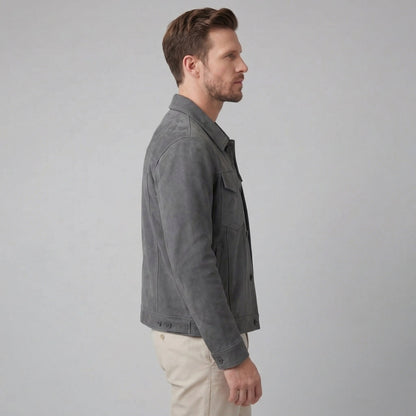 Men's Minimalist Button Closure Jacket