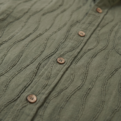 Men's Minimalist Wave Summer Shirt