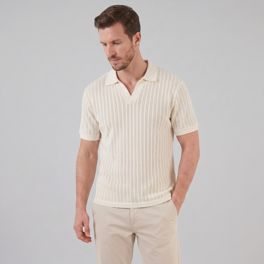 Men's Open Collar Summer Polo Shirt