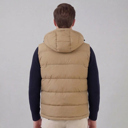 Men's Padded Body Warmer Vest with Hood