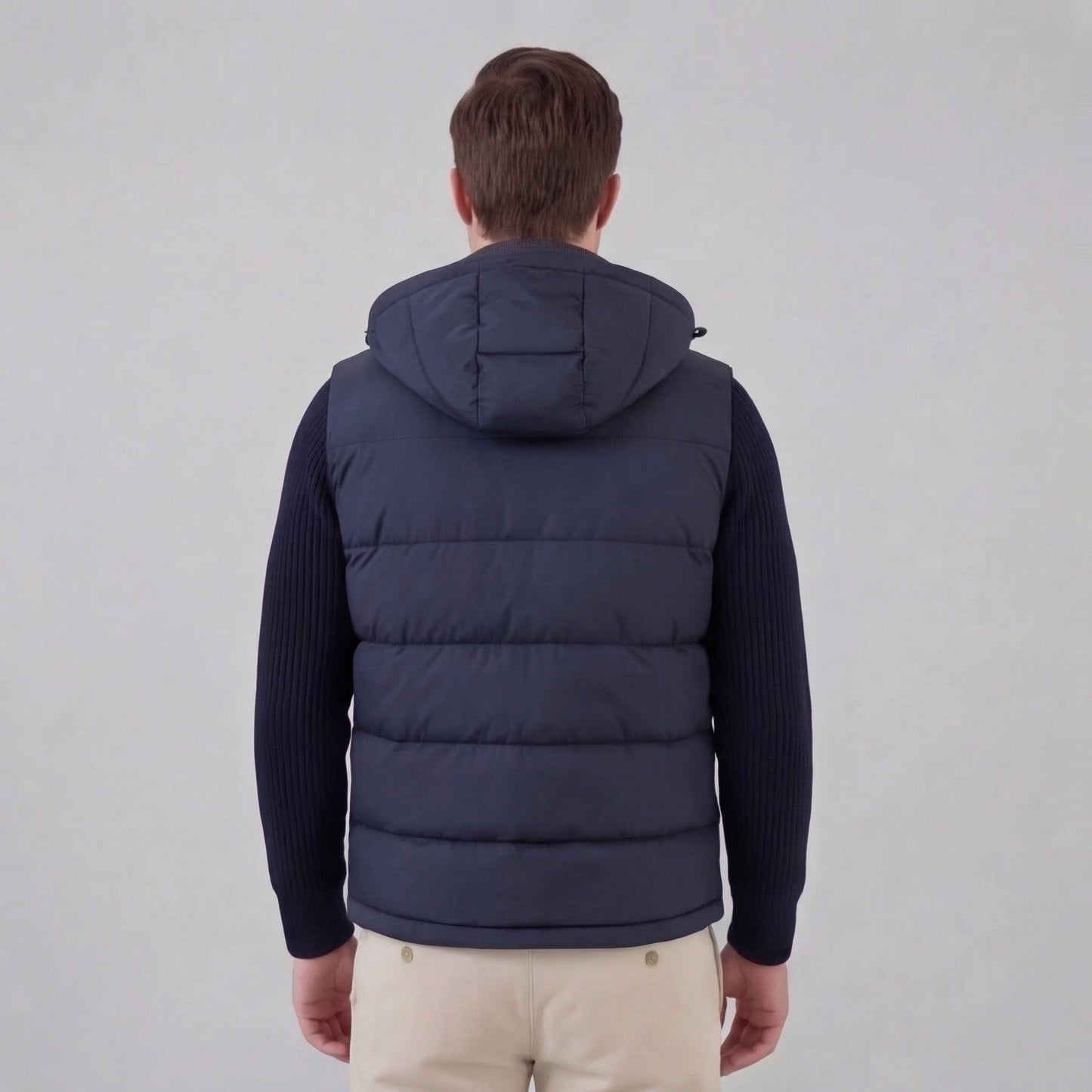 Men's Padded Body Warmer Vest with Hood