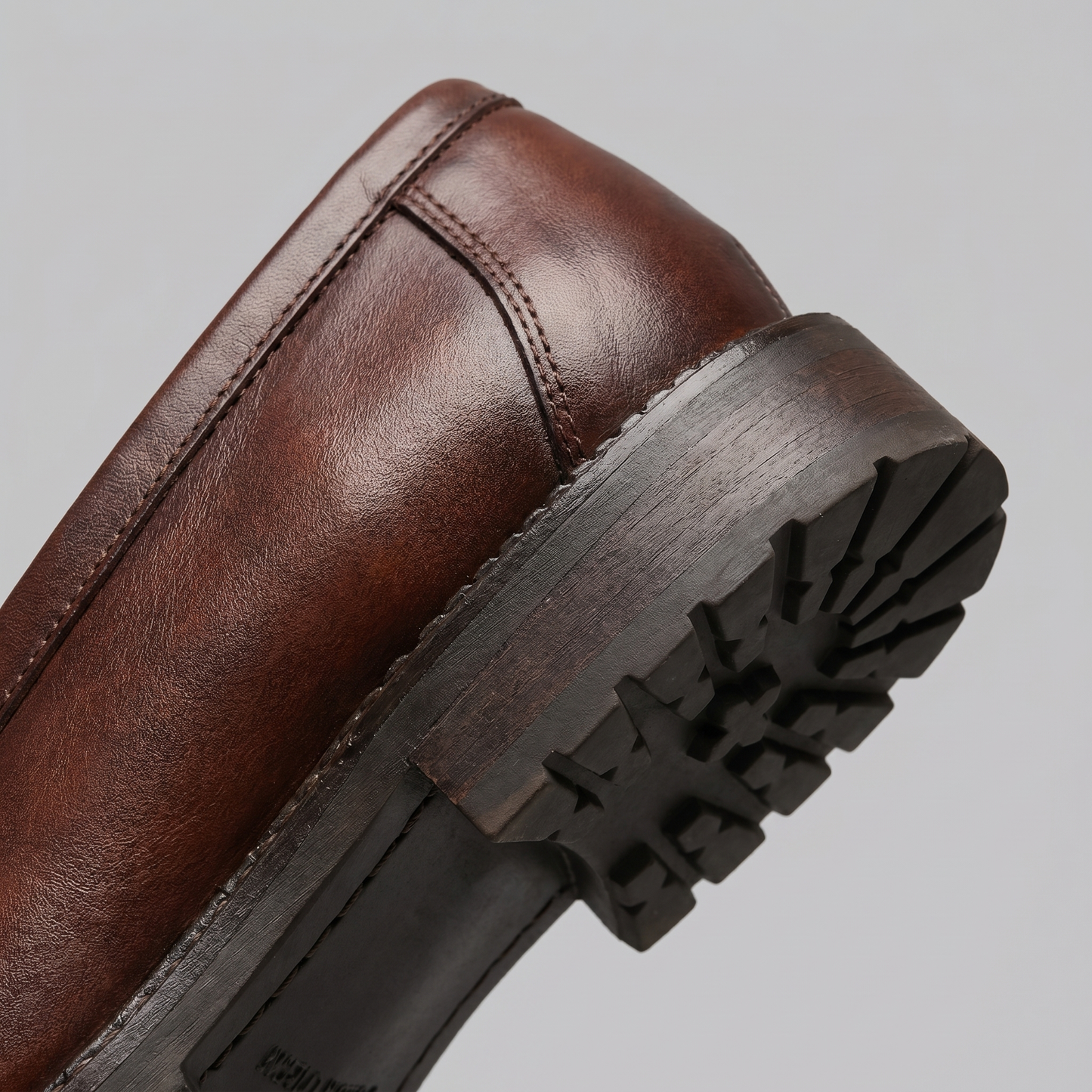 Men's Penny Loafers with Brogue Details