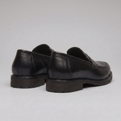 Men's Penny Loafers with Brogue Details