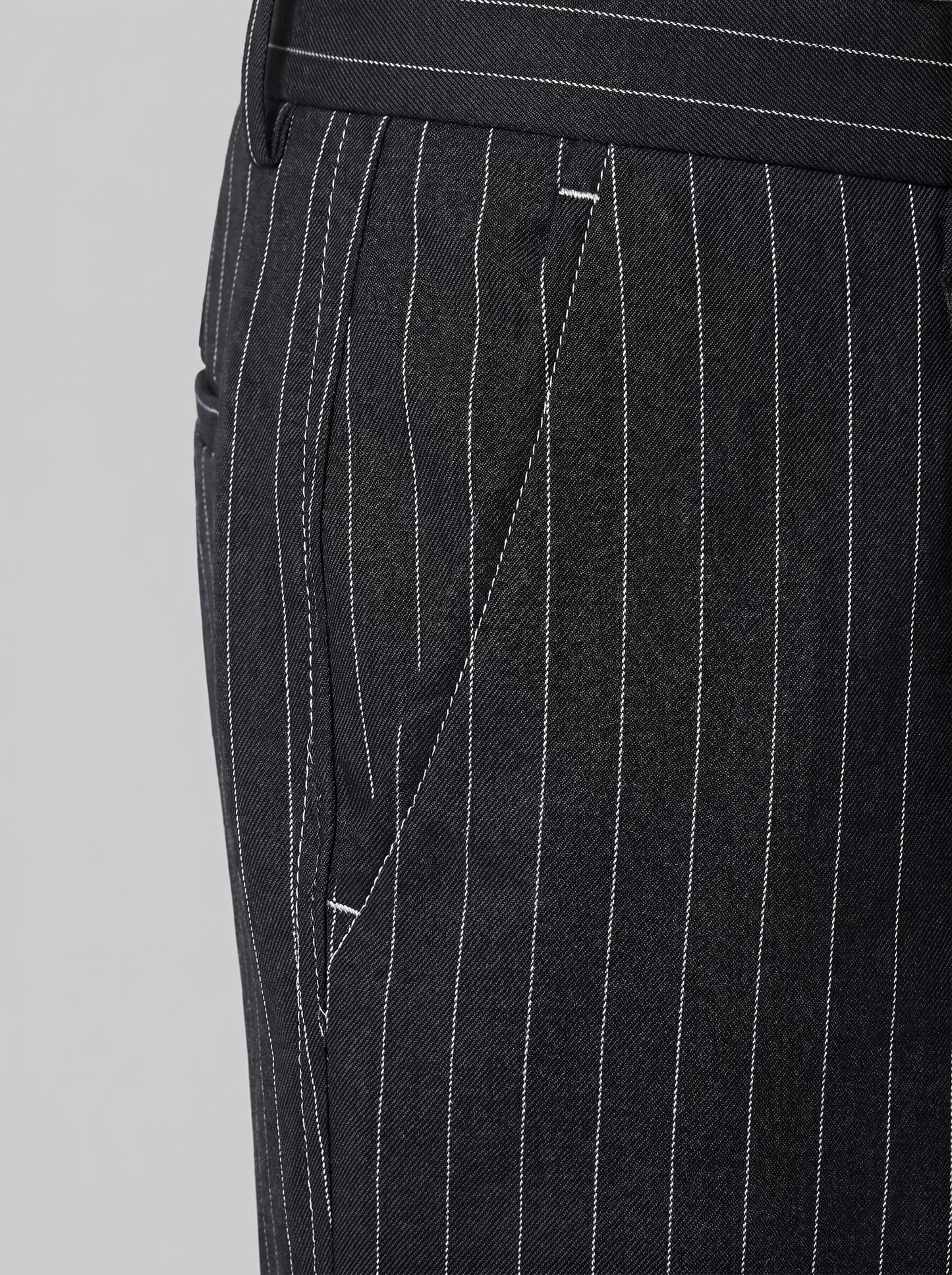 Men's Pinstripe Wide Leg Trousers