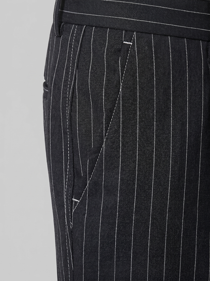 Men's Pinstripe Wide Leg Trousers
