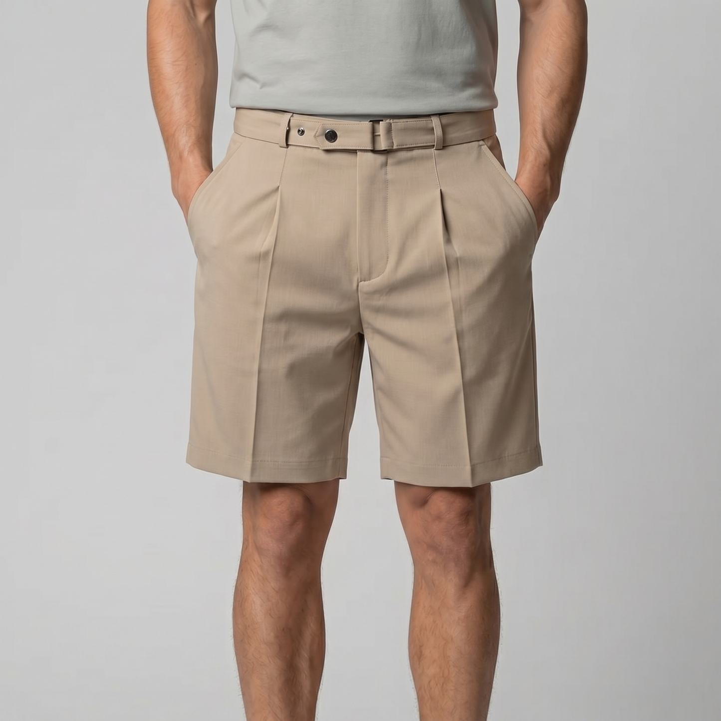 Men's Pleated Tailored Chino Shorts