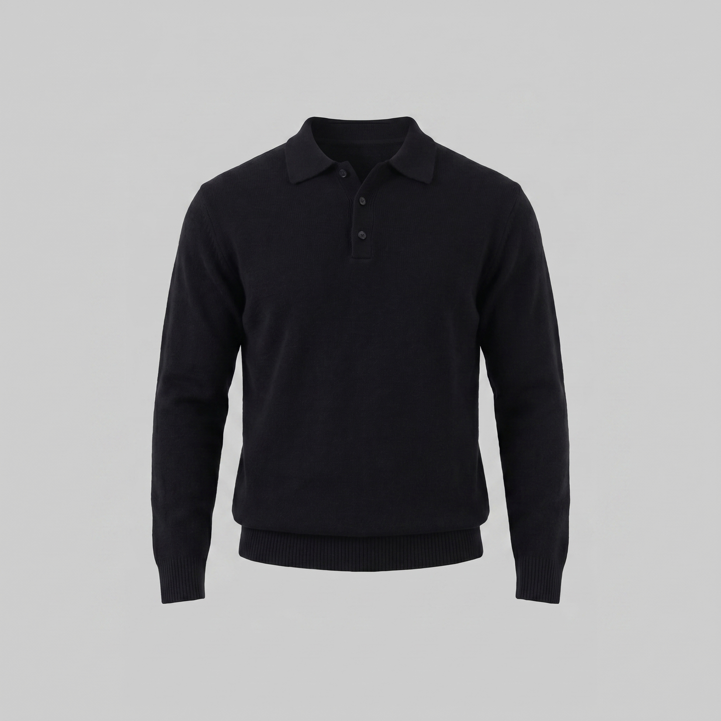 Men's Polo Collar Knit Sweater