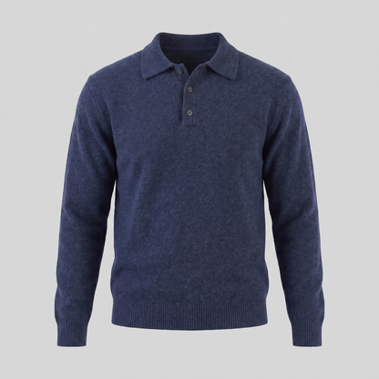 Men's Polo Collar Knit Sweater