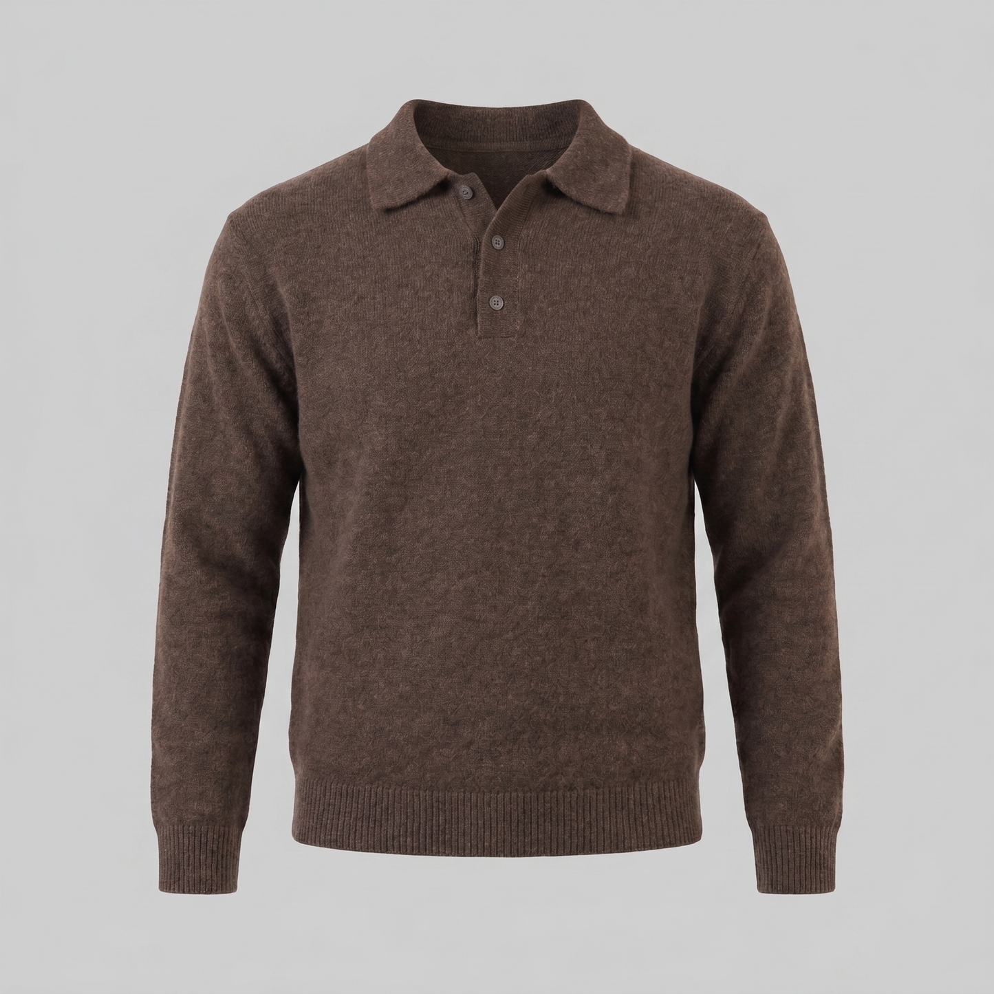 Men's Polo Collar Knit Sweater