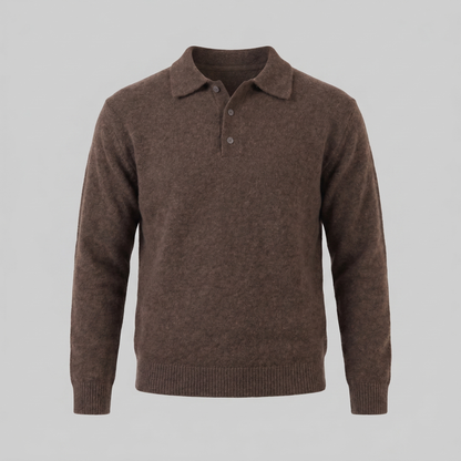Men's Polo Collar Knit Sweater