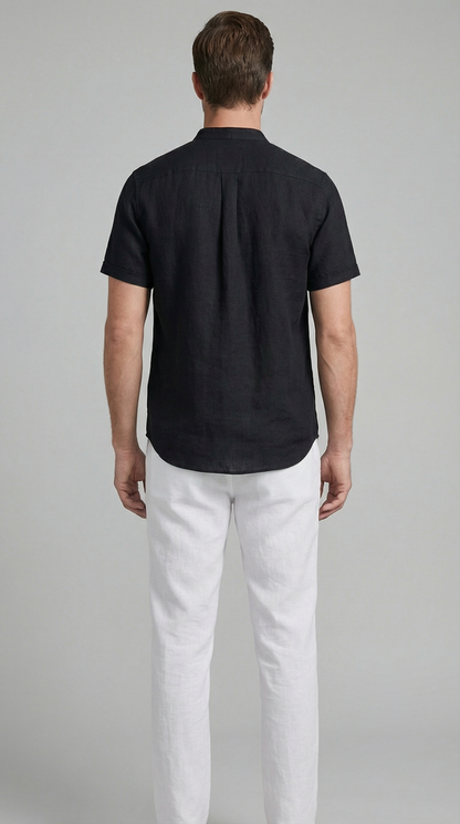 Men's Polo Shirt and Linen Trouser Set