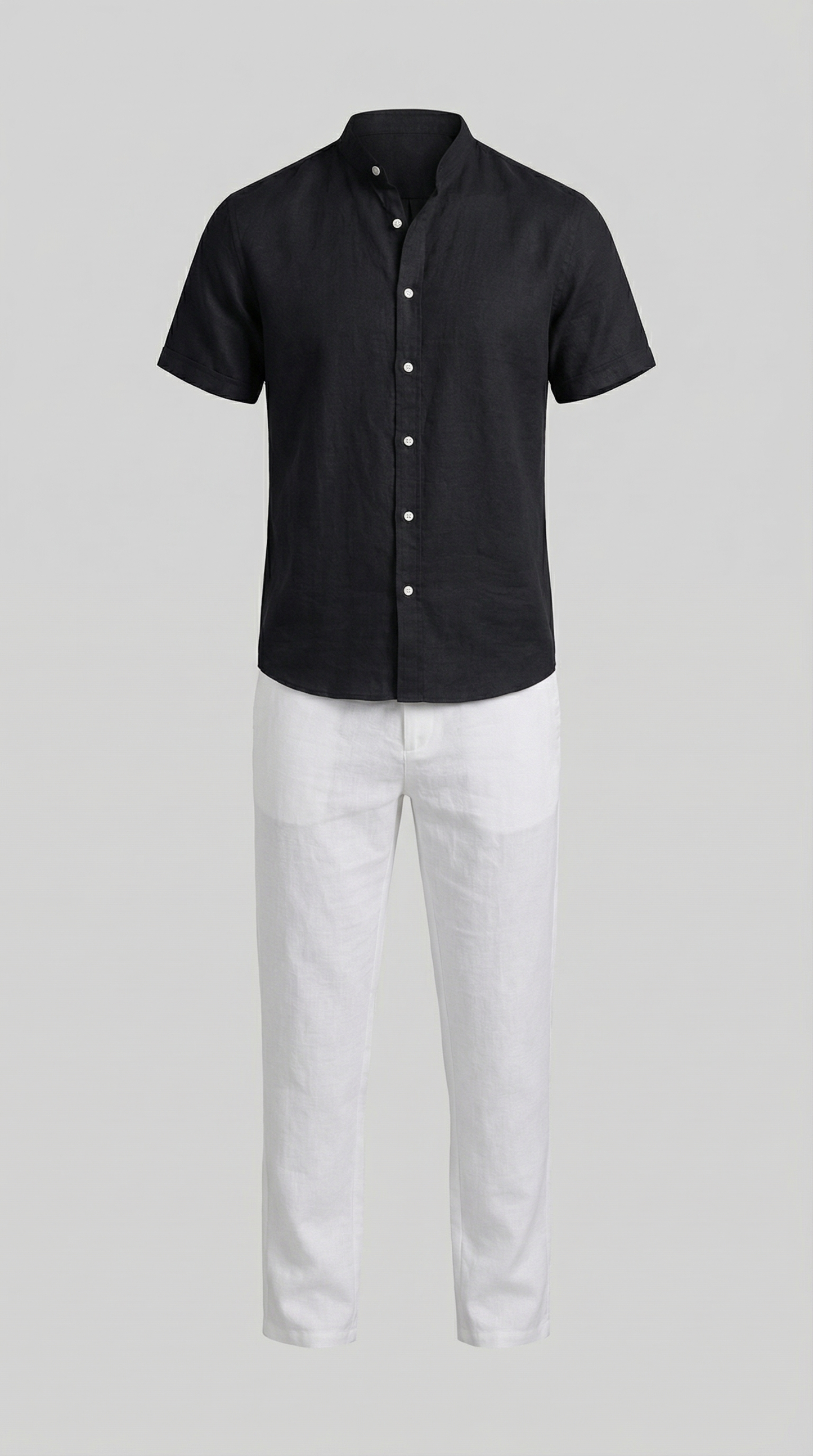 Men's Polo Shirt and Linen Trouser Set