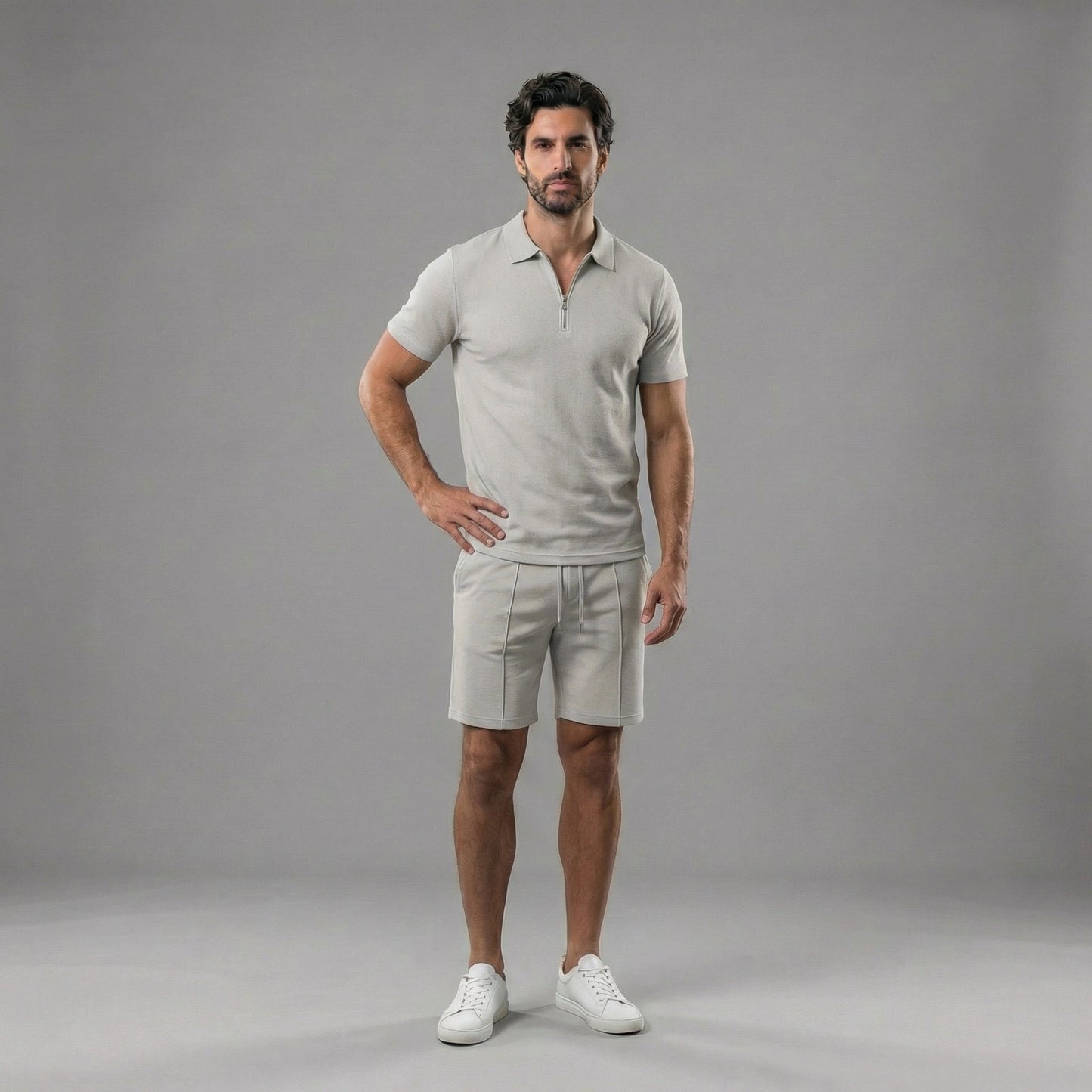 Men's Polo Shirts and Shorts Set for Casual Style