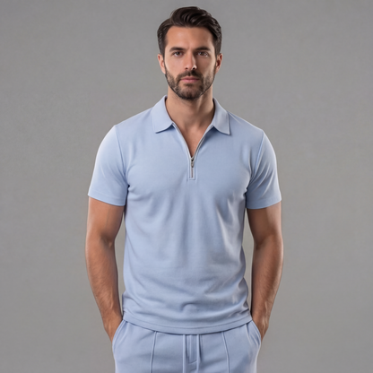Men's Polo Shirts and Shorts Set for Casual Style