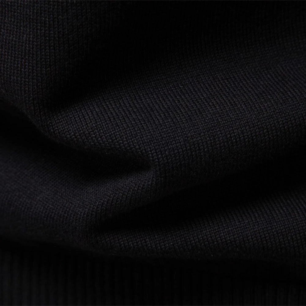 Men's Quarter Zip Sweater with Stripe Detail