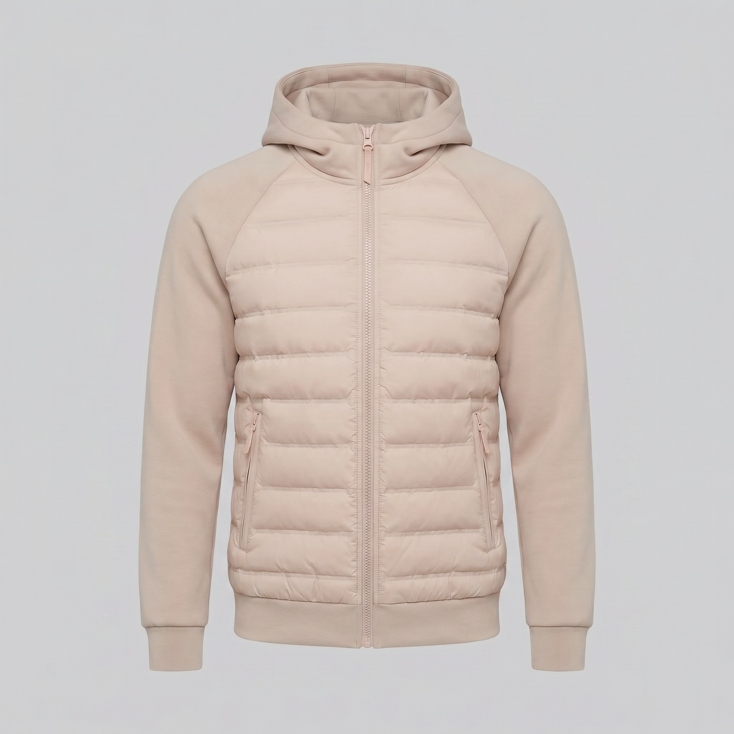 Men's Quilted Hybrid Hooded Jacket