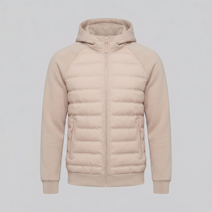 Men's Quilted Hybrid Hooded Jacket