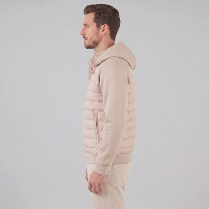 Men's Quilted Hybrid Hooded Jacket
