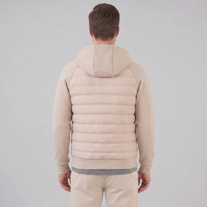 Men's Quilted Hybrid Hooded Jacket