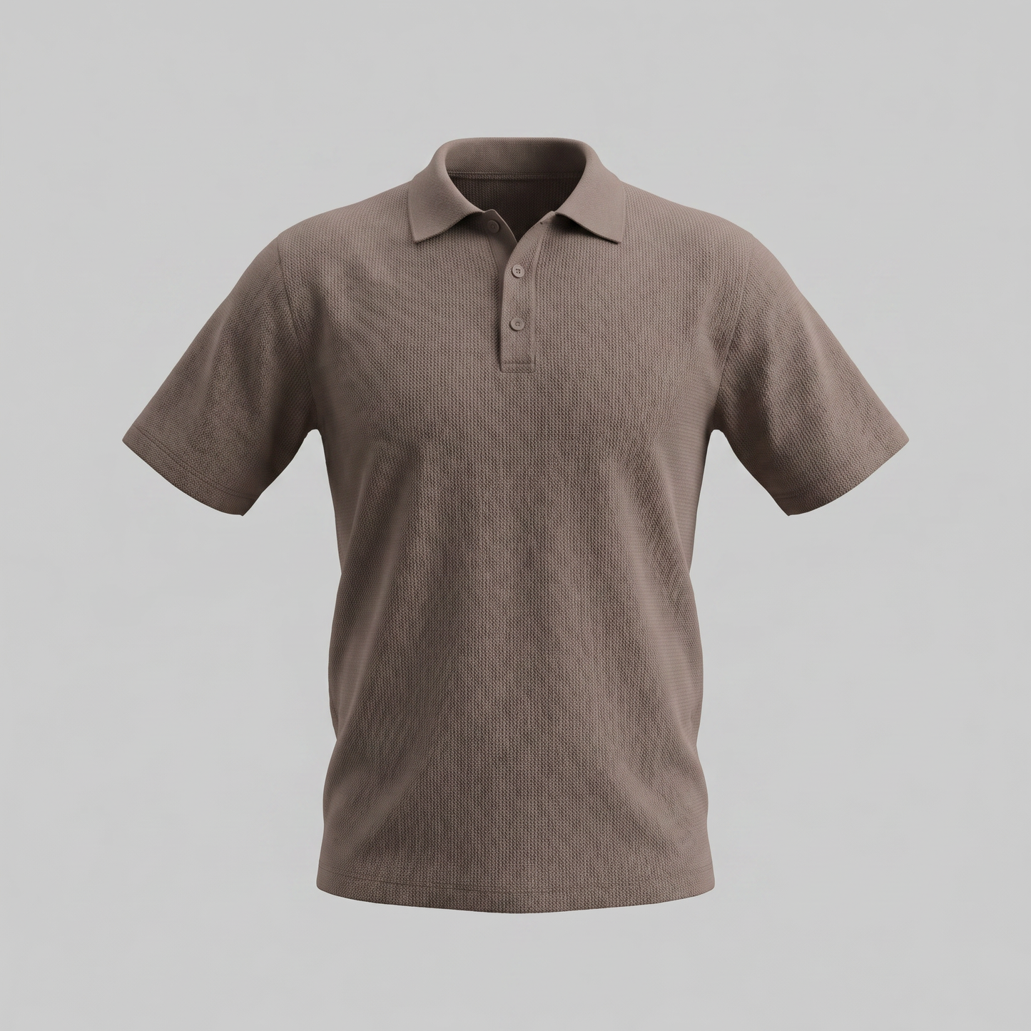 Men's Ribbed Short Sleeve Polo Shirt