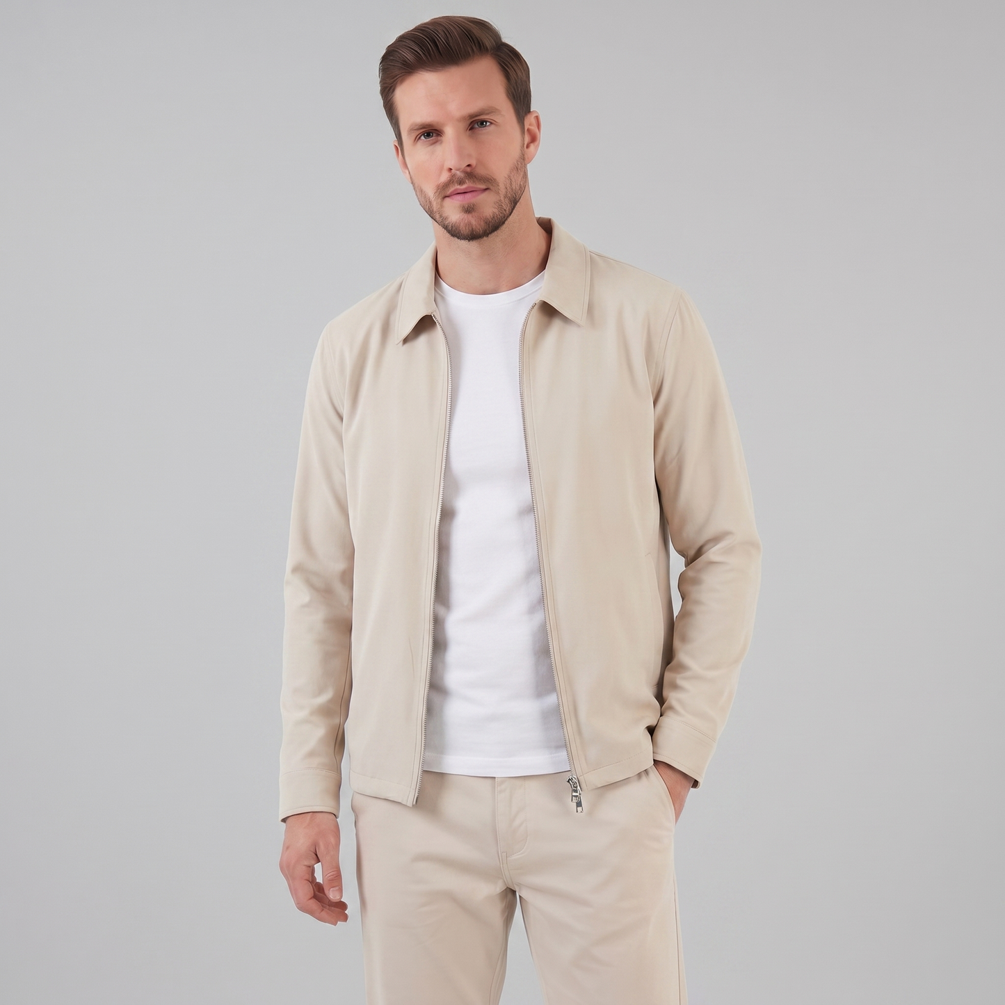 Men's Shiny Mid-Spring Jacket