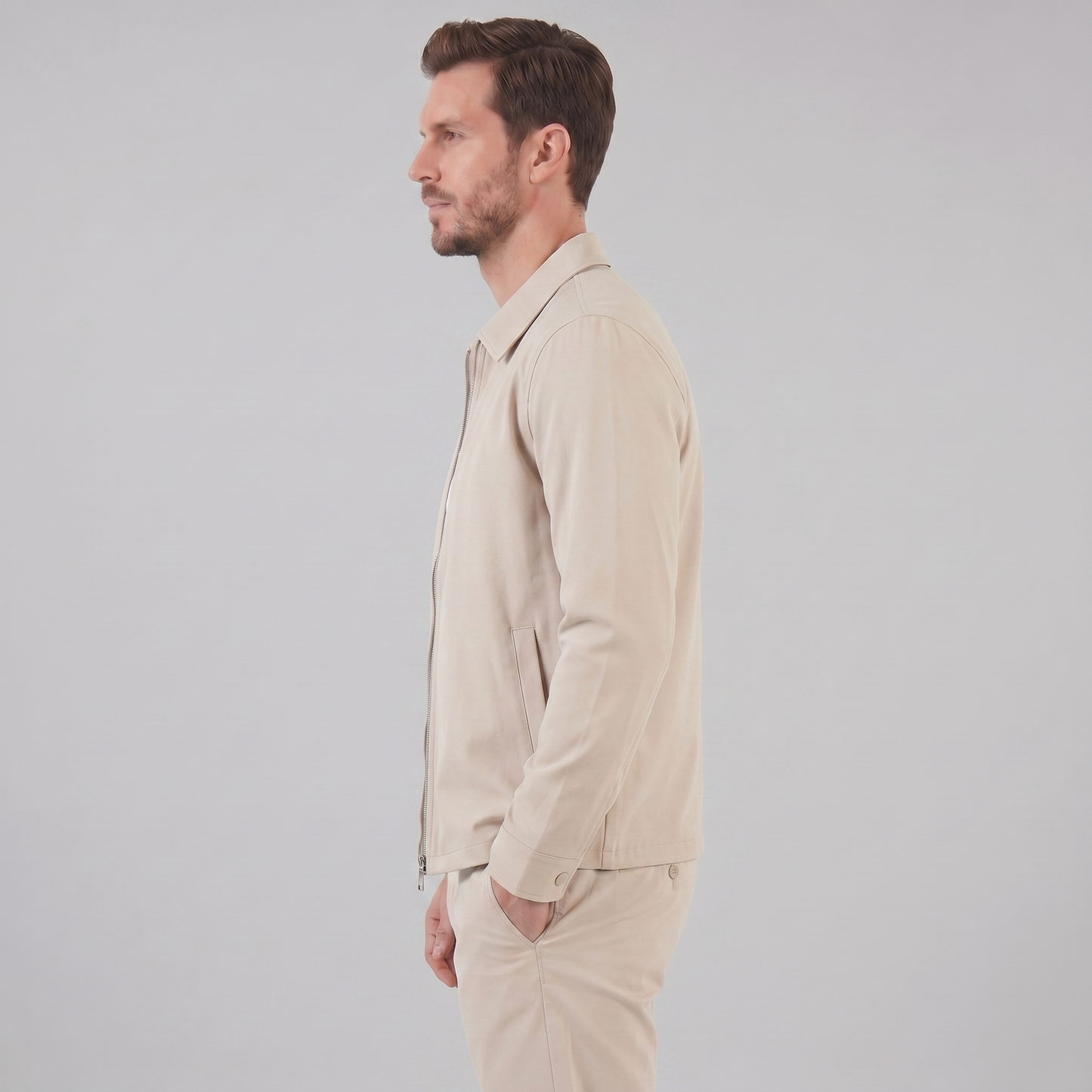 Men's Shiny Mid-Spring Jacket